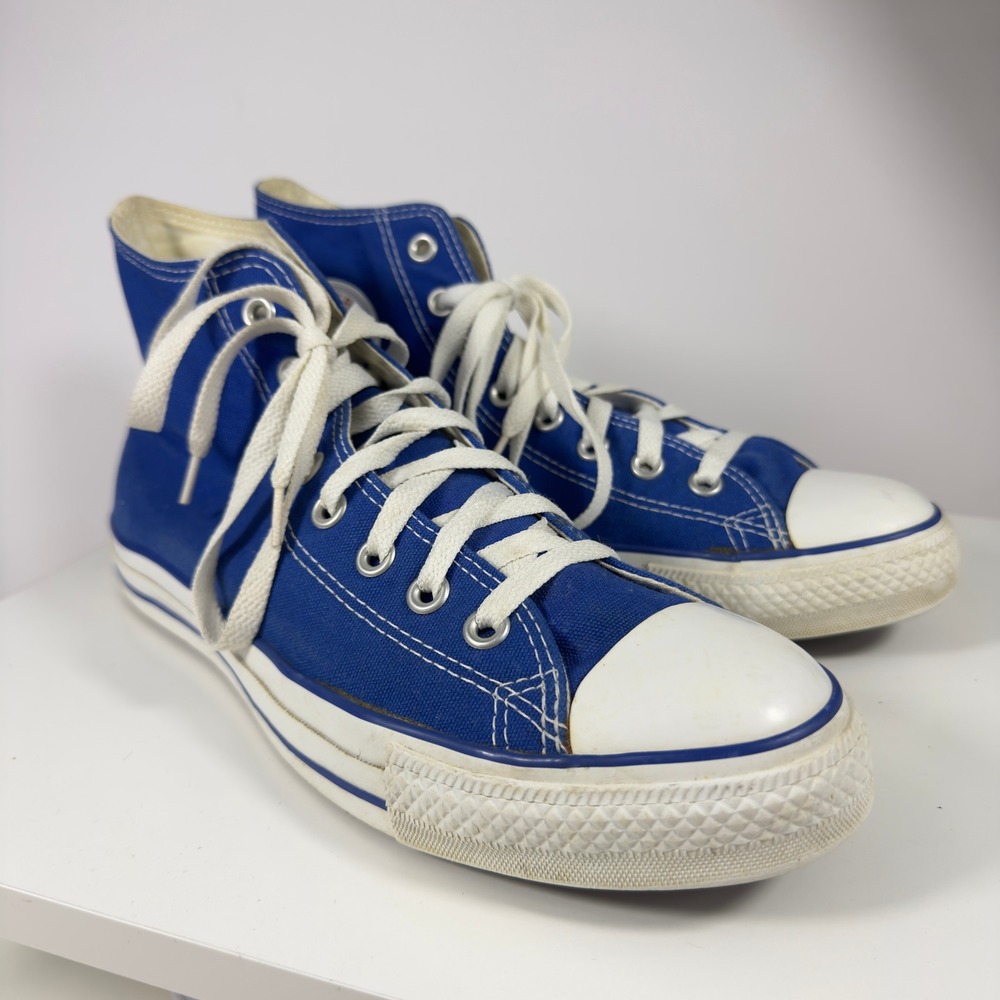 Converse Chuck Taylor All Star High Top Blue Men 8.5 Women 10.5 Sneaker Canvas - Picture 5 of 15